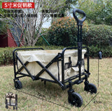 Outdoor Folding Camping Cart with Lift and Rear Opening