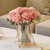 Chinese European Floral Arrangement Glass Vase Decor