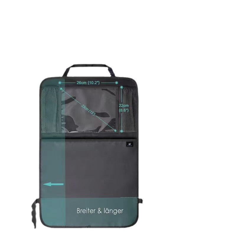 Car Seat Storage Bag with Kick Mat for iPad