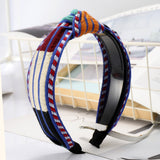 Korean Style Plaid Bow Headband Hair Accessory