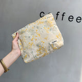Large Floral Cosmetic Bag for Makeup and Travel