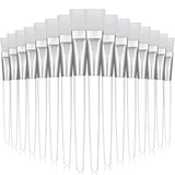 16 Pieces Facial-Mask Brush Face-Mask Applicator Soft Facial Application Brush with Clear Plastic Handle for Skin Care Body Butter Applicator Tools (White)