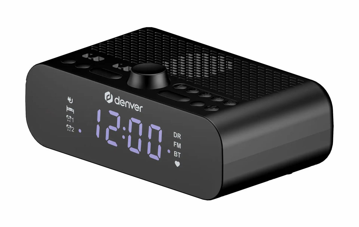 Denver CRD-515 Alarm Clock with FM Radio, Bluetooth & Phone Charging