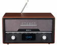 Denver MDA-525DW Dark Wood Retro Style Music System with CD, Bluetooth, FM Radio
