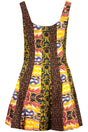 DESIGUAL SHORT DRESS FOR WOMEN IN YELLOW