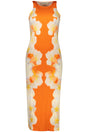 DESIGUAL WOMEN'S LONG DRESS ORANGE