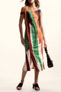 DESIGUAL WOMEN'S LONG DRESS IN BROWN