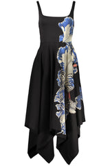 DESIGUAL WOMEN'S LONG BLACK DRESS