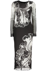 DESIGUAL WOMEN'S LONG BLACK DRESS