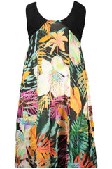DESIGUAL WOMEN'S LONG BLACK DRESS