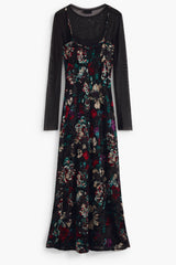 DESIGUAL WOMEN'S LONG BLACK DRESS