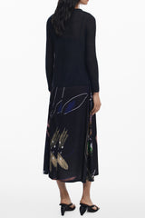 DESIGUAL WOMEN'S LONG BLACK DRESS
