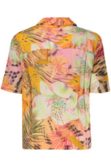 DESIGUAL WOMEN'S SHORT-SLEEVED SHIRT, ORANGE