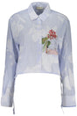 DESIGUAL WOMEN'S LONG-SLEEVED SHIRT, BLUE