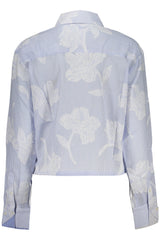 DESIGUAL WOMEN'S LONG-SLEEVED SHIRT, BLUE