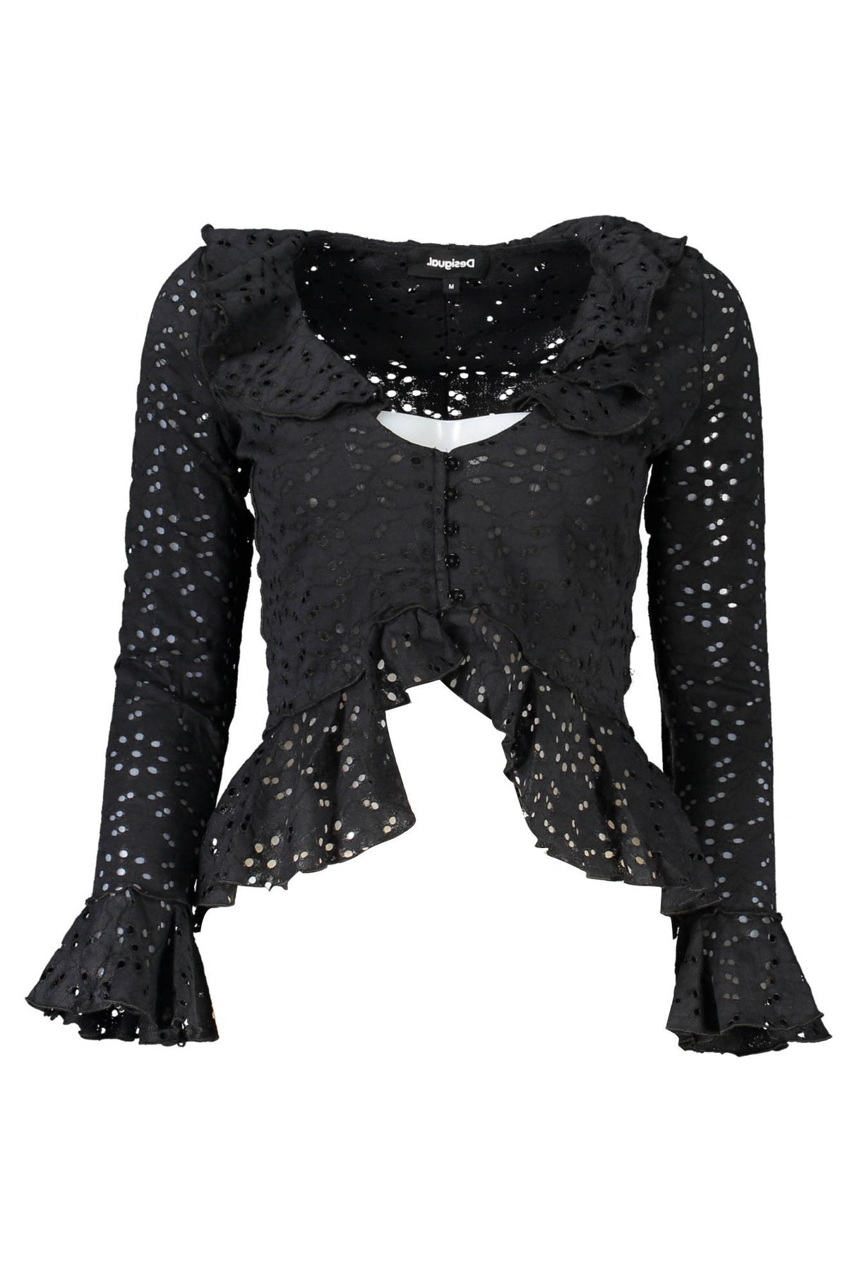 DESIGUAL LONG SLEEVE SHIRT WOMEN BLACK