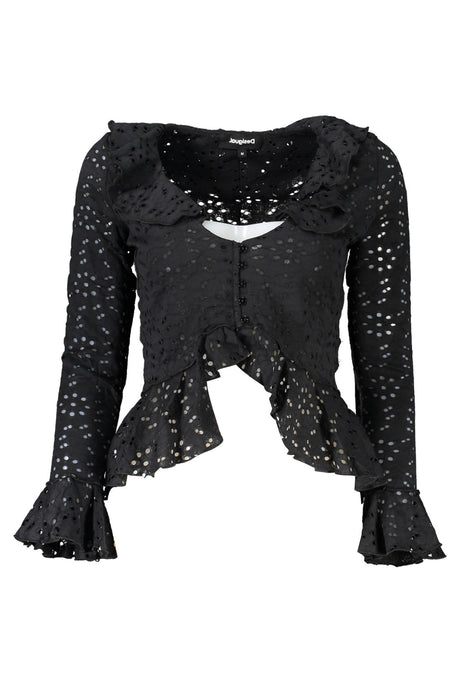 DESIGUAL LONG SLEEVE SHIRT WOMEN BLACK