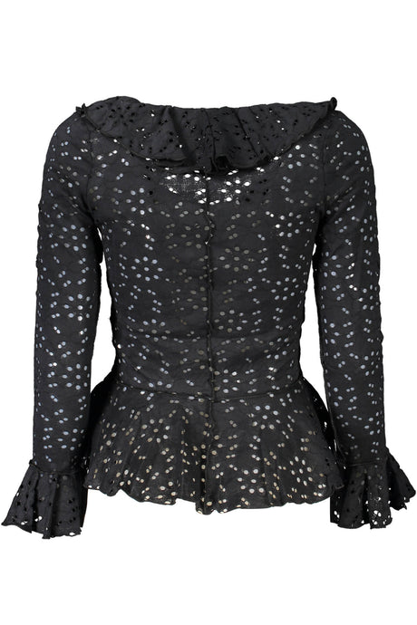 DESIGUAL LONG SLEEVE SHIRT WOMEN BLACK