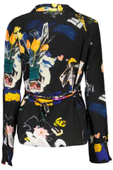 DESIGUAL WOMEN'S LONG-SLEEVED SHIRT, BLACK