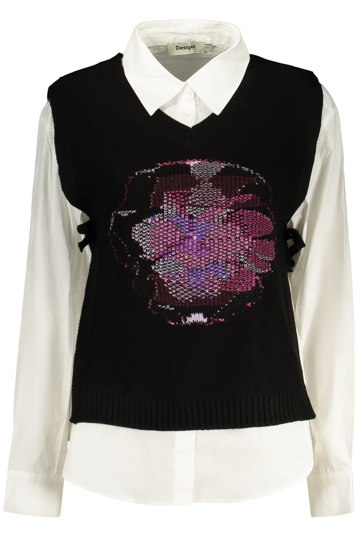 DESIGUAL WOMEN'S LONG-SLEEVED SHIRT BLACK
