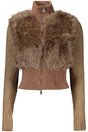 DESIGUAL WOMEN'S BROWN CARDIGAN