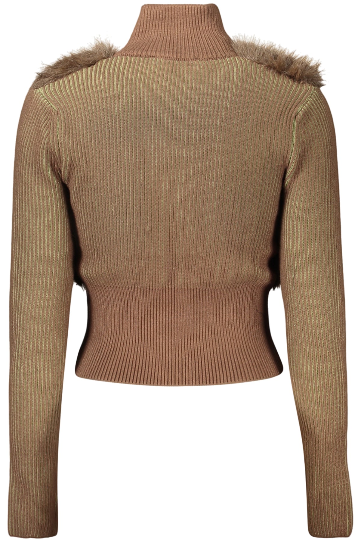 DESIGUAL WOMEN'S BROWN CARDIGAN