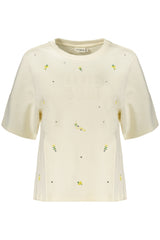 DESIGUAL WOMEN'S WHITE ZIP-UP SWEATSHIRT
