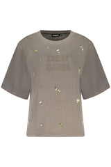 DESIGUAL WOMEN'S GRAY ZIP-UP SWEATSHIRT
