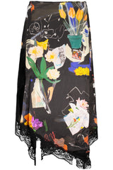 DESIGUAL WOMEN'S LONG SKIRT BLACK