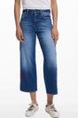 DESIGUAL WOMEN'S DENIM JEANS, BLUE