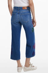 DESIGUAL WOMEN'S DENIM JEANS, BLUE