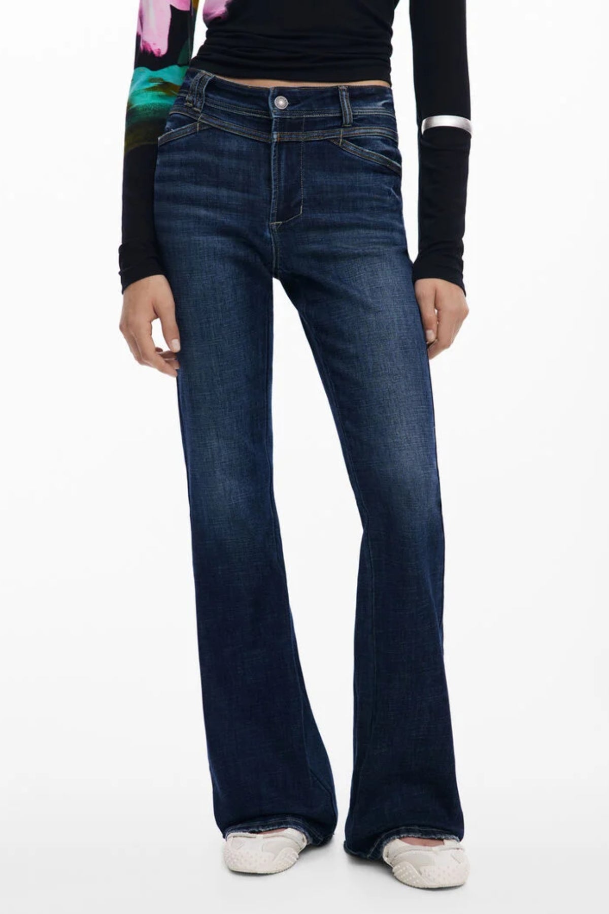 DESIGUAL WOMEN'S DENIM JEANS BLUE