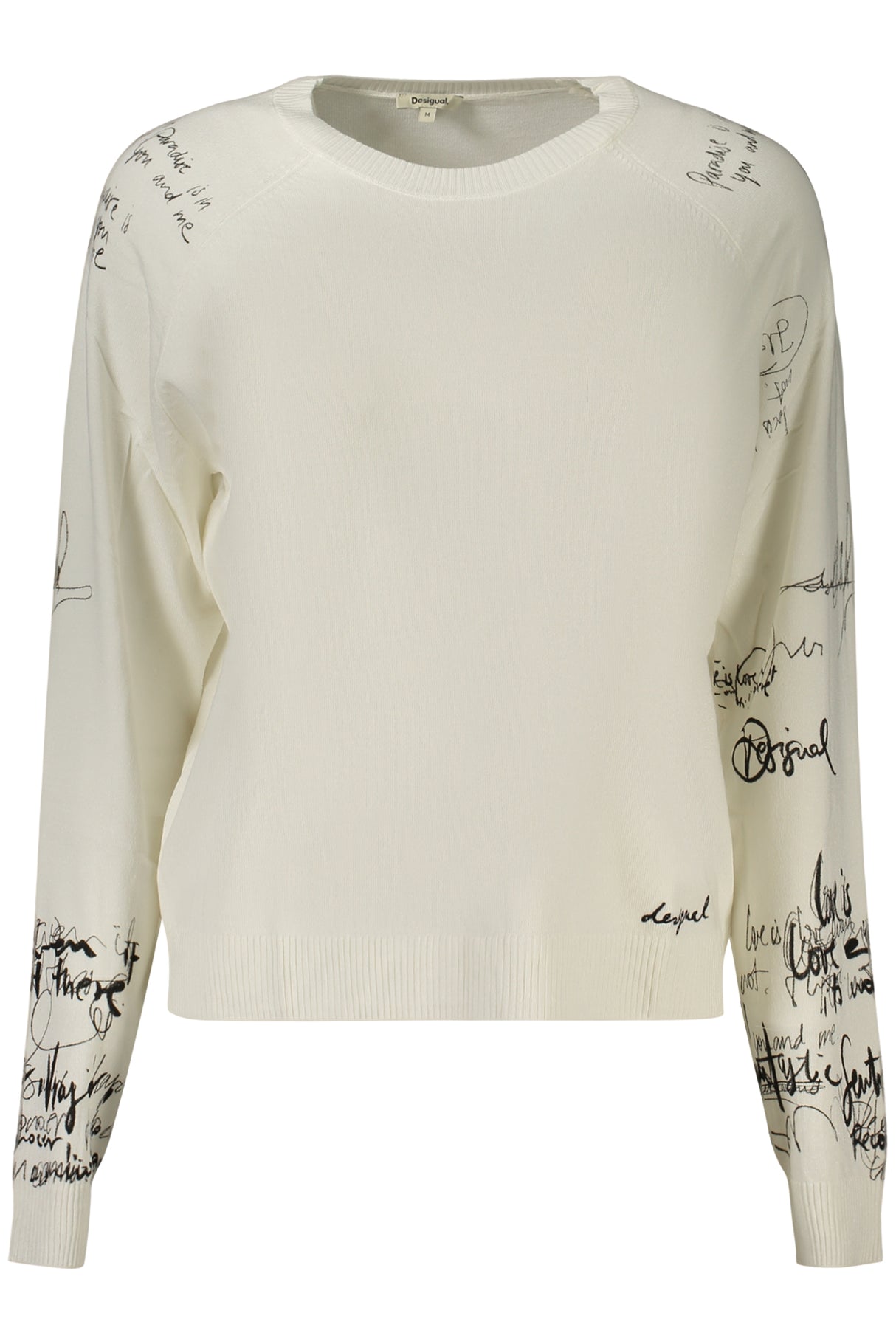 DESIGUAL WOMEN'S WHITE SWEATER