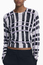 DESIGUAL WOMEN'S WHITE SWEATER