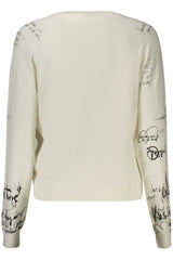 DESIGUAL WOMEN'S WHITE SWEATER