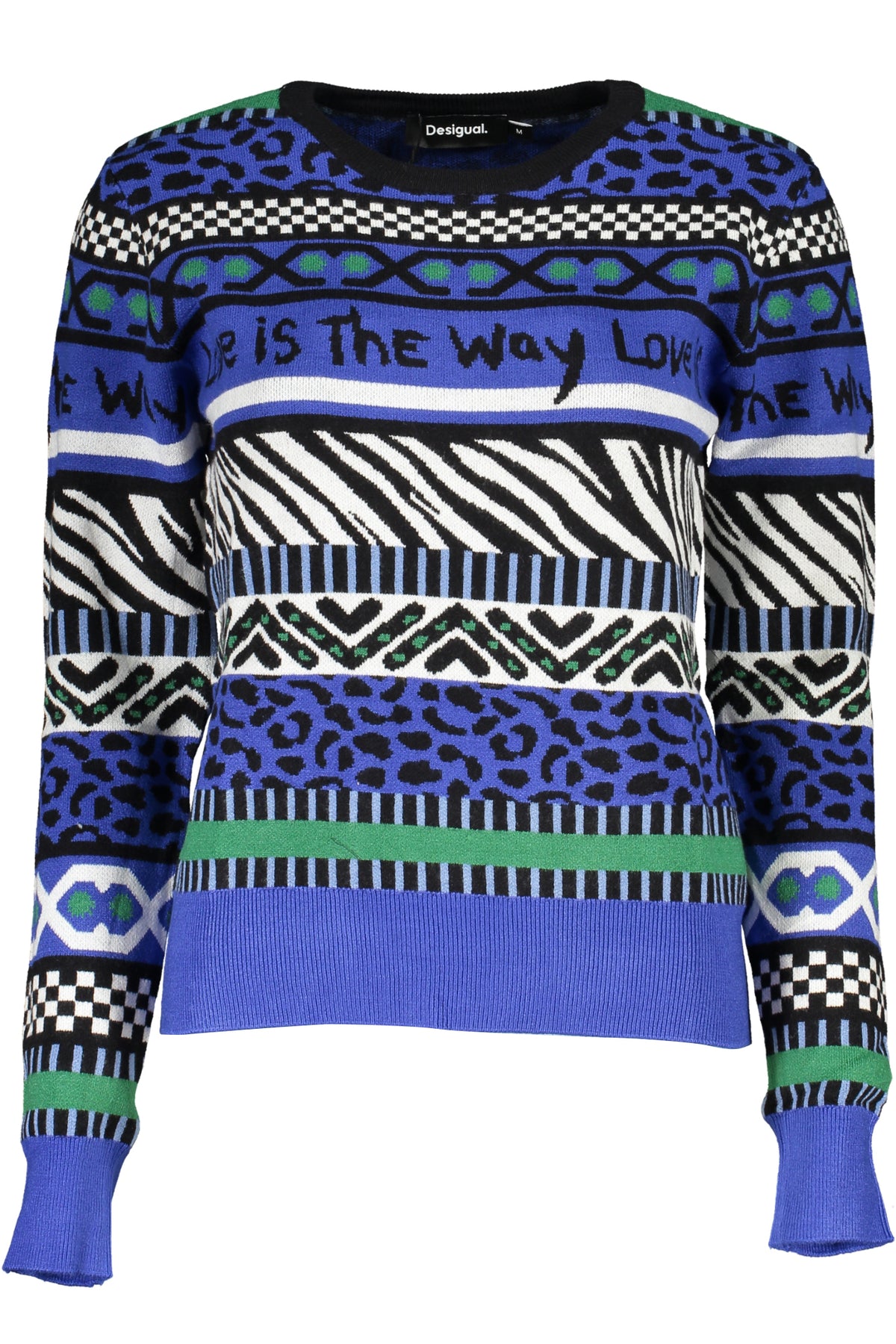 DESIGUAL WOMEN'S BLUE SWEATER