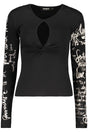 DESIGUAL WOMEN'S BLACK SWEATER