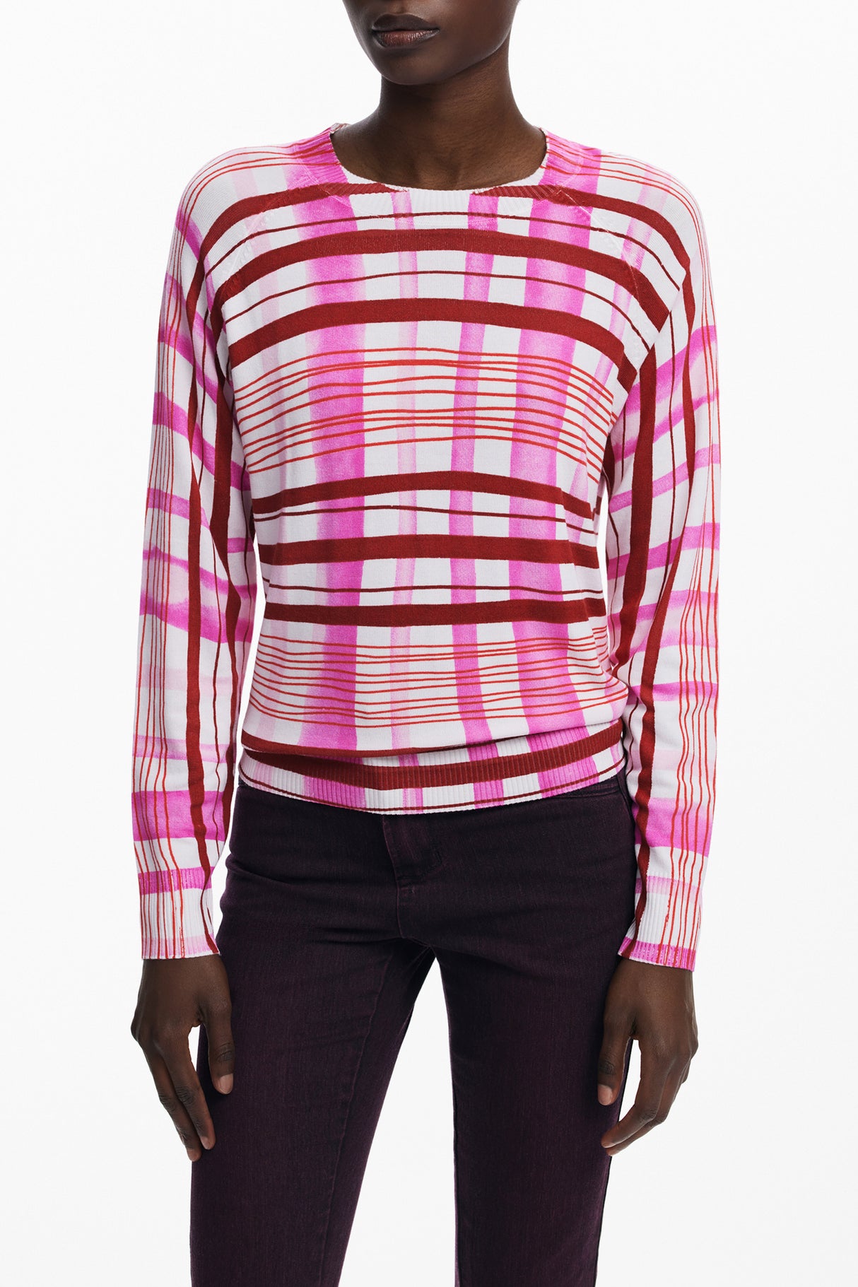 DESIGUAL WOMEN'S PINK SWEATER