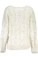 DESIGUAL WHITE WOMEN'S SWEATER