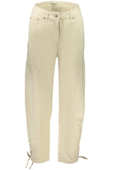 DESIGUAL WOMEN'S BEIGE TROUSERS
