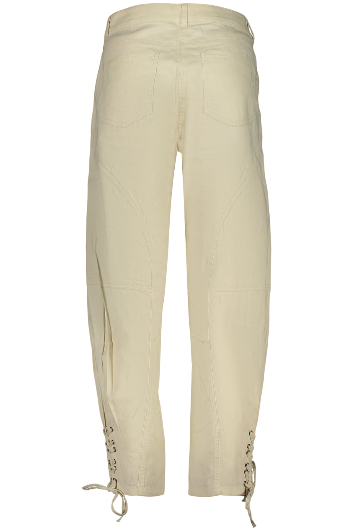 DESIGUAL WOMEN'S BEIGE TROUSERS
