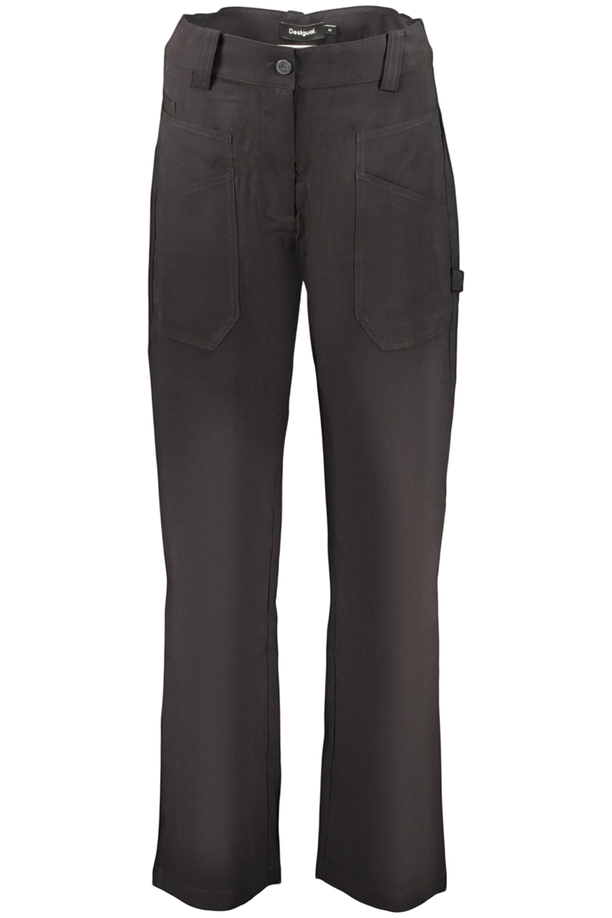 DESIGUAL WOMEN'S BLACK TROUSERS
