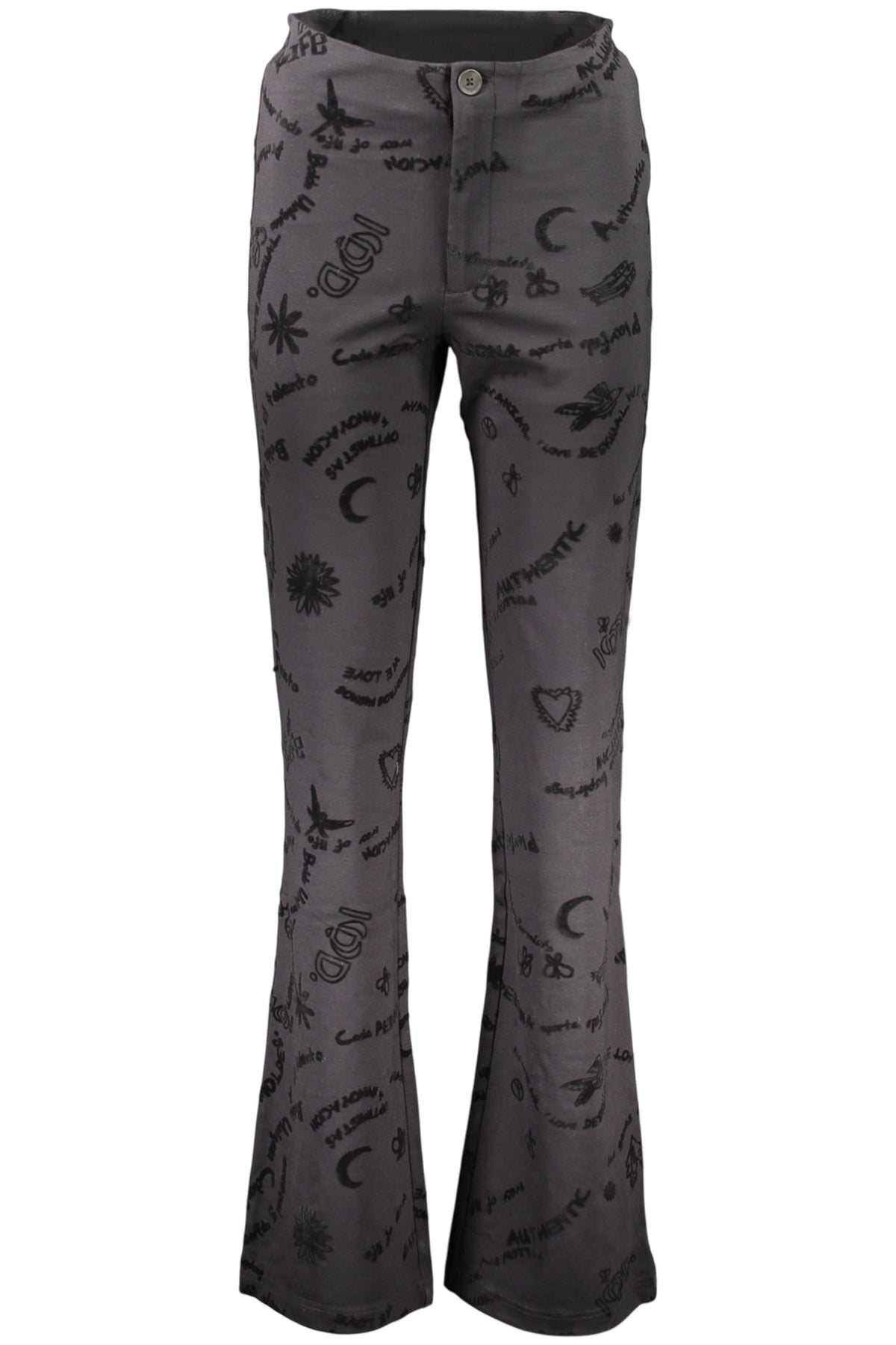 DESIGUAL WOMEN'S BLACK TROUSERS