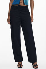 DESIGUAL WOMEN'S BLACK TROUSERS