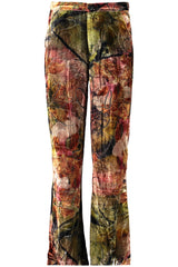 DESIGUAL WOMEN'S GREEN TROUSERS