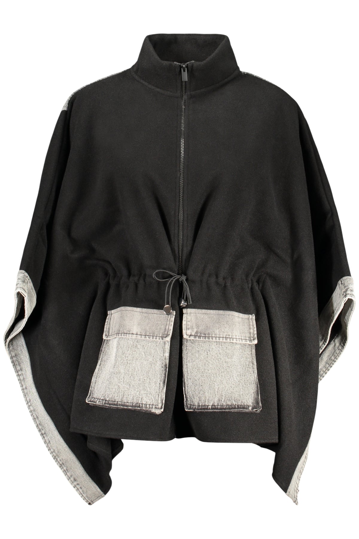 DESIGUAL WOMEN'S BLACK PONCHO