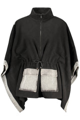 DESIGUAL WOMEN'S BLACK PONCHO