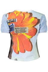 DESIGUAL SHORT SLEEVE T-SHIRT WOMEN BLUE