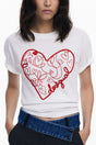 DESIGUAL WOMEN'S SHORT-SLEEVE T-SHIRT WHITE