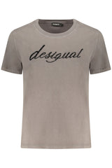 DESIGUAL WOMEN'S SHORT-SLEEVE T-SHIRT GREY